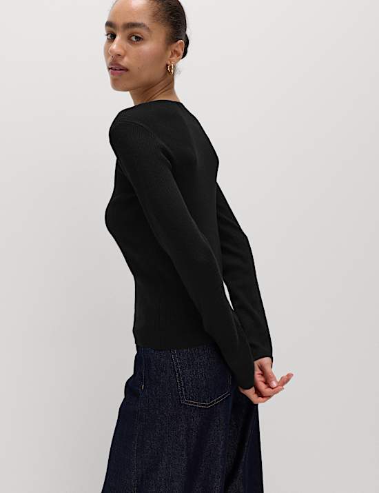 Ribbed Slim Fit Knitted Top