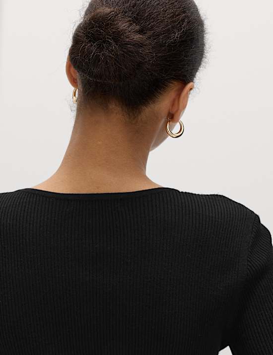 Ribbed Slim Fit Knitted Top