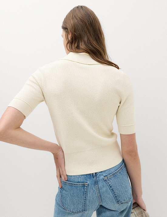 Cardigan coupe slim &agrave; encolure zipp&eacute;e