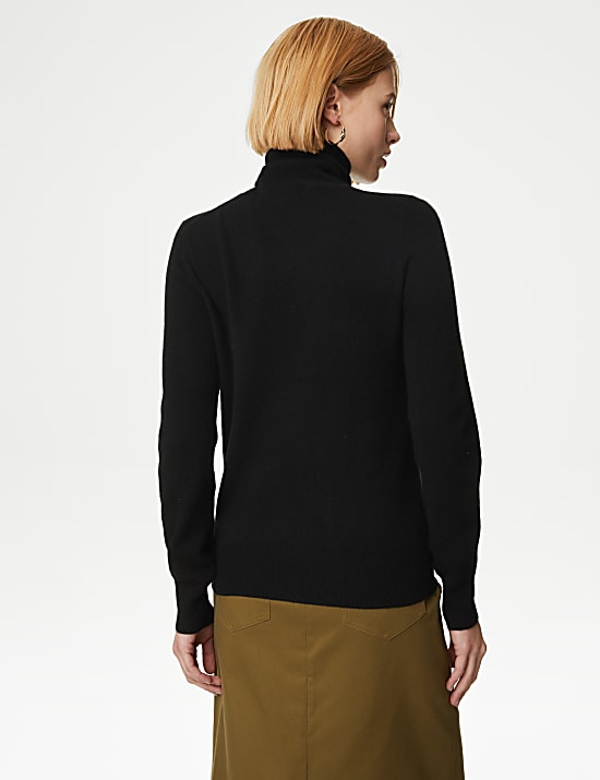 Pure Cashmere Roll Neck Jumper