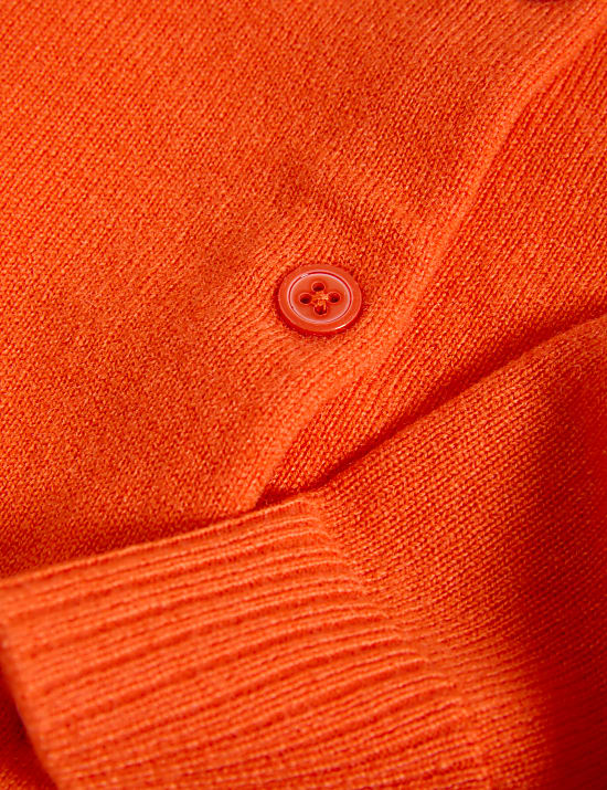 Pure Cashmere Tipped Detail Cardigan
