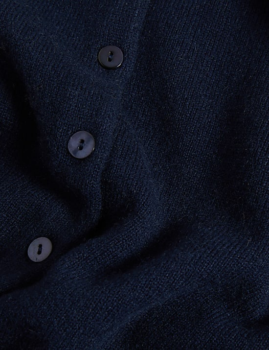 Pure Cashmere Crew Neck Cardigan