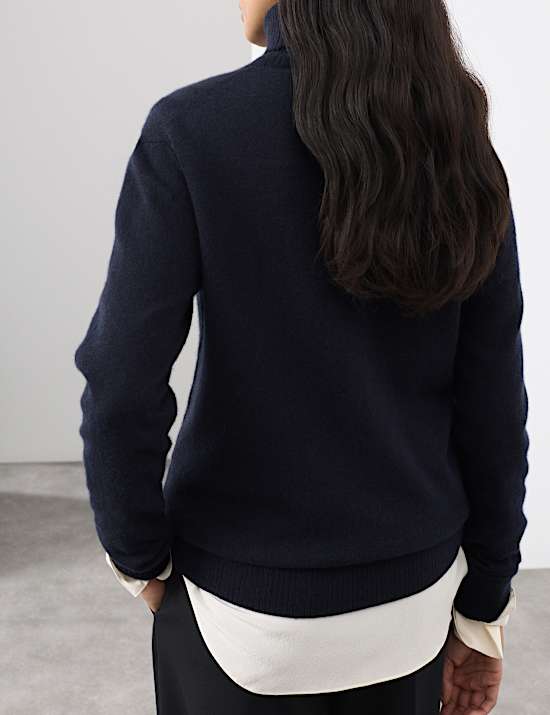 Pure Cashmere Roll Neck Jumper