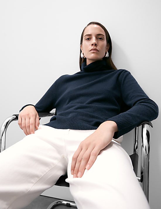 Jumper Kerah Leher Gulung Kasmir Murni