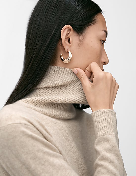 Pure Cashmere Roll Neck Jumper