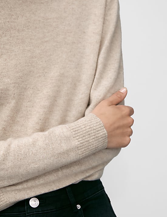 Pure Cashmere Roll Neck Jumper