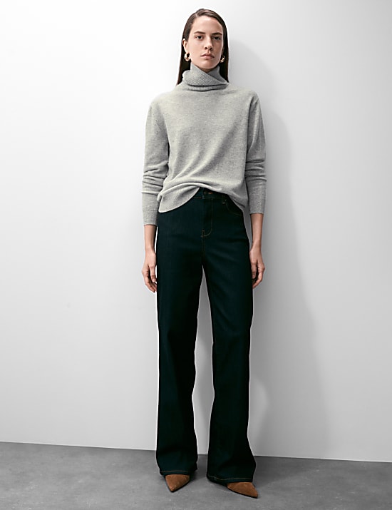 Pure Cashmere Roll Neck Jumper