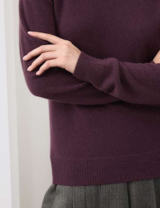 Pure Cashmere Roll Neck Jumper