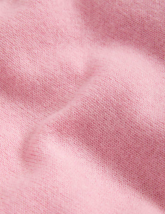 Bequemer Cardigan mit Rundhalskragen aus reinem Kaschmir