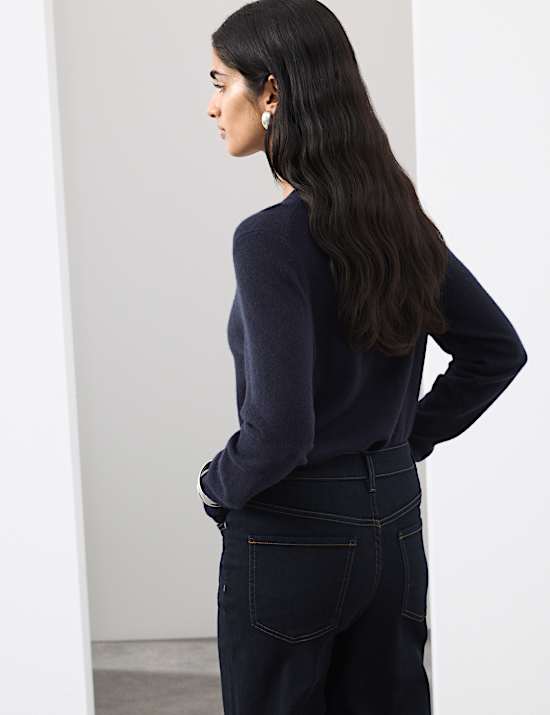 Cardigan coupe décontractée 100 % cachemire à col rond