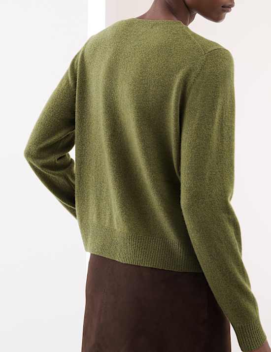 Ζακέτα με όμπρε σχέδιο και κλειστή στρογγυλή λαιμόκοψη από 100% κασμίρι