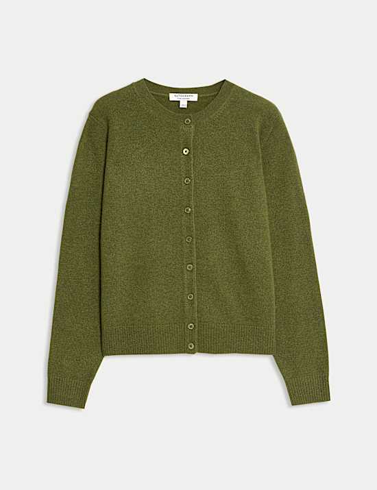 Ζακέτα με όμπρε σχέδιο και κλειστή στρογγυλή λαιμόκοψη από 100% κασμίρι