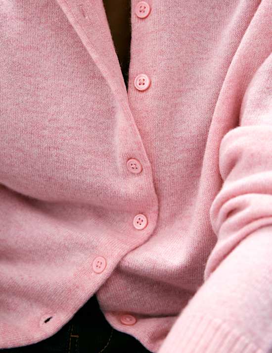 Cardigan coupe décontractée 100 % cachemire à col rond