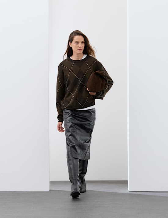 Pure Cashmere Argyle Relaxed Jumper