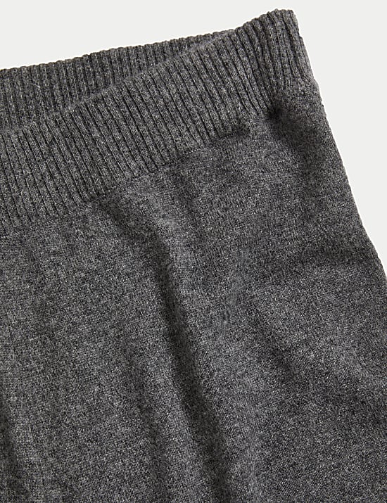 Pure Cashmere Wide Leg Trousers