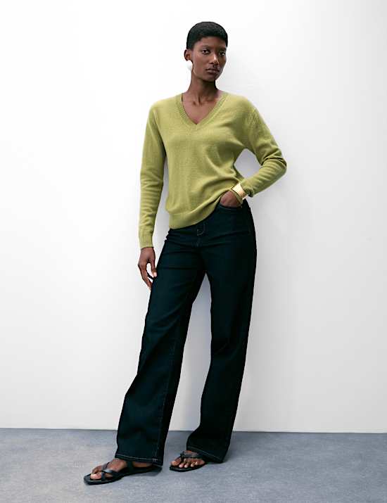 Pure Cashmere V-Neck Jumper