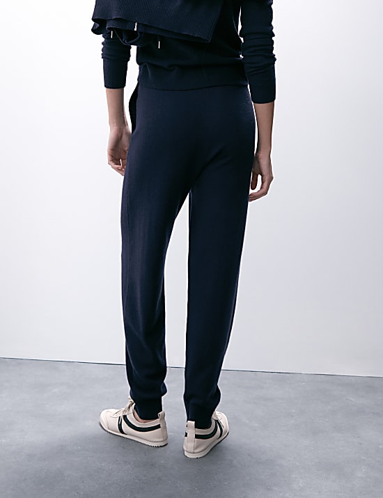 מכנסי ריצה מקשמיר טהור באורך קרסול בגזרה צרה