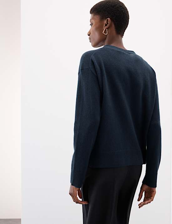 Pure Cashmere V-Neck Button Front Cardigan