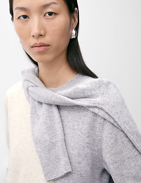 Pure Cashmere Colour Block Jumper