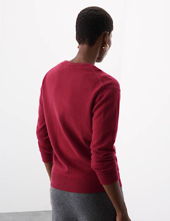 Πουλόβερ με κλειστή στρογγυλή λαιμόκοψη από 100% κασμίρι