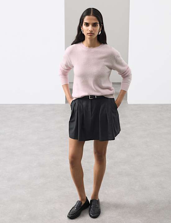 Pullover aus reinem Kaschmir mit Rundhalsausschnitt