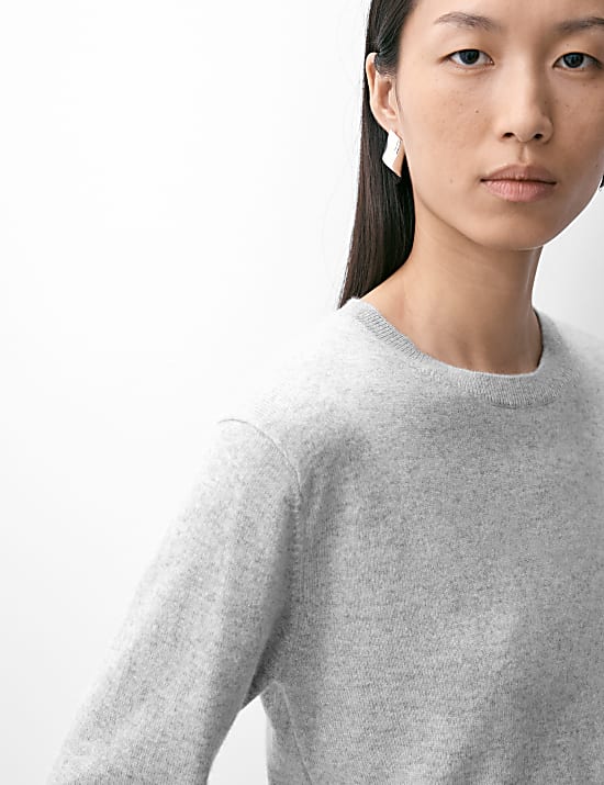 Pullover aus reinem Kaschmir mit Rundhalsausschnitt