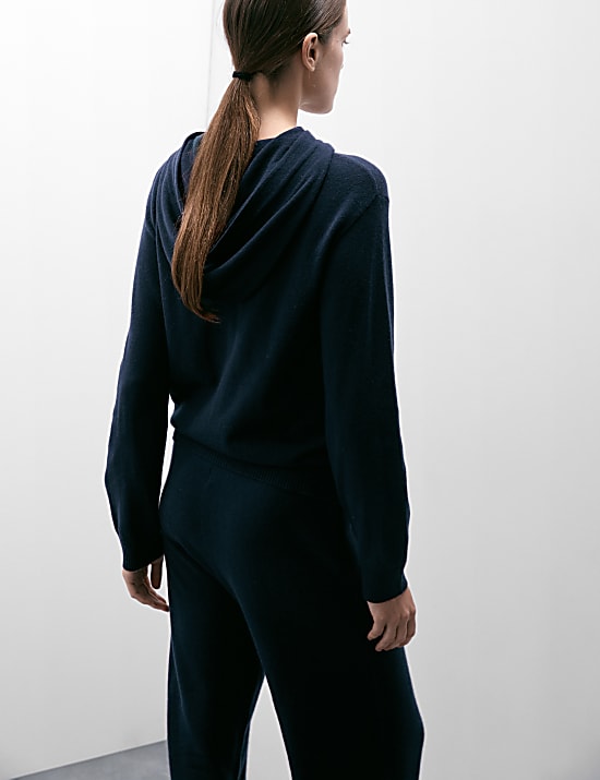 Pure Cashmere Zip Up Hoodie
