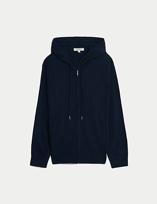 Pure Cashmere Zip Up Hoodie