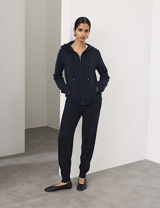 Pure Cashmere Zip Up Hoodie