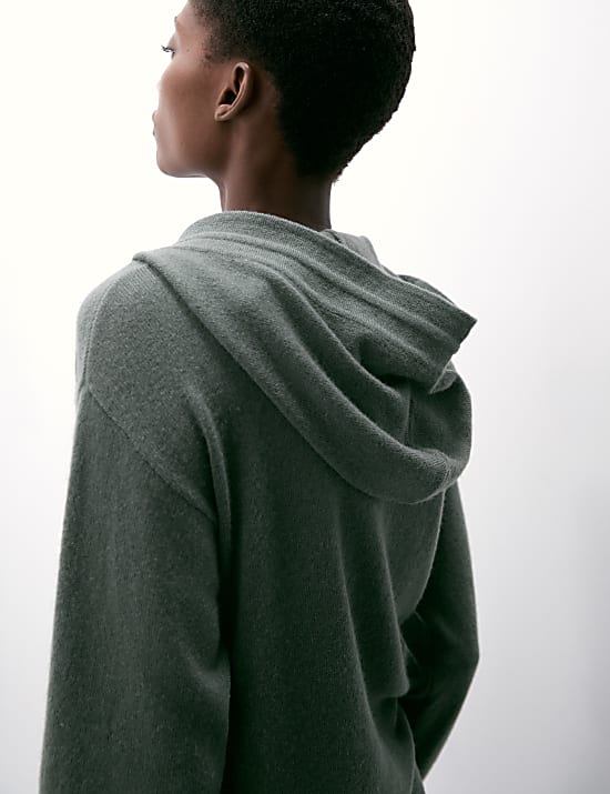 Pure Cashmere Zip Up Hoodie