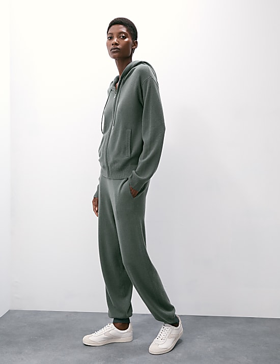 Pure Cashmere Zip Up Hoodie