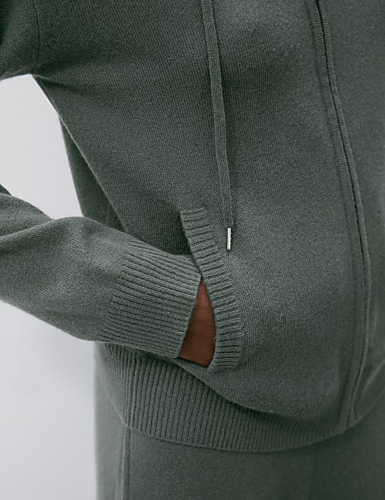 Pure Cashmere Zip Up Hoodie