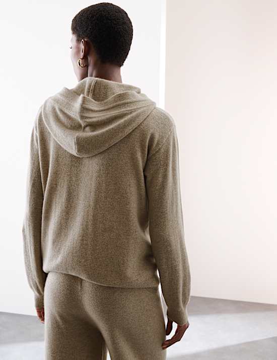 Pure Cashmere Zip Up Hoodie