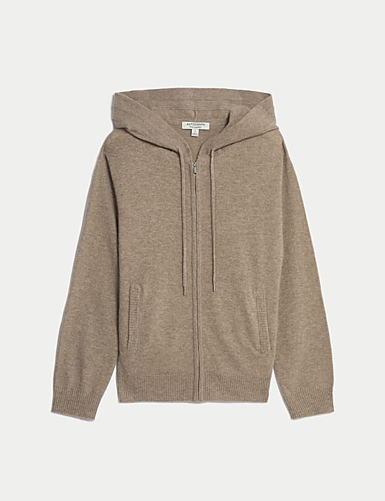 Pure Cashmere Zip Up Hoodie