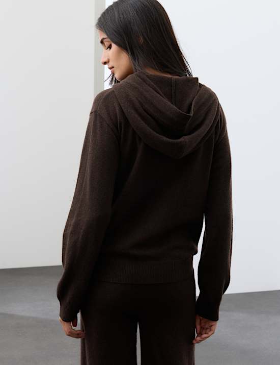Pure Cashmere Zip Up Hoodie