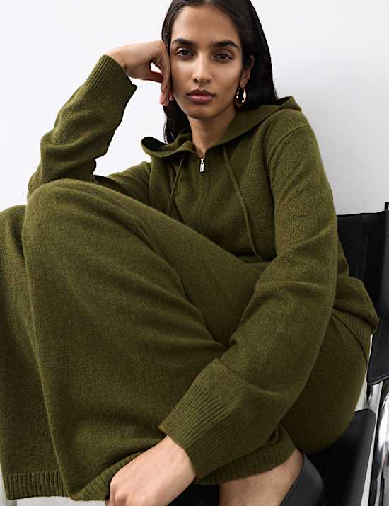 Pure Cashmere Zip Up Hoodie