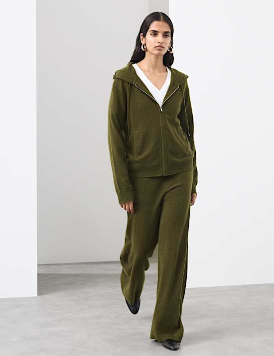 Pure Cashmere Zip Up Hoodie