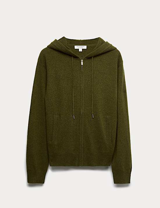 Pure Cashmere Zip Up Hoodie