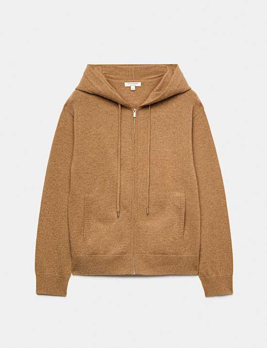 Pure Cashmere Zip Up Hoodie