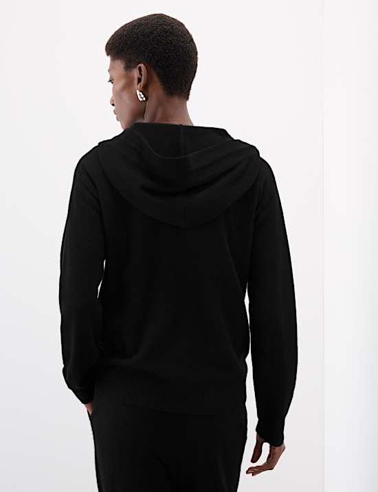 Pure Cashmere Zip Up Hoodie