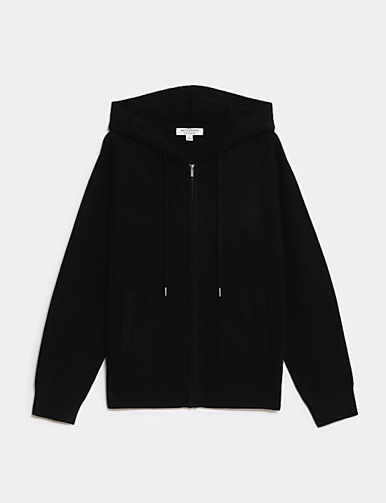 Pure Cashmere Zip Up Hoodie