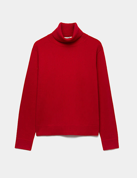 Pure Cashmere Roll Neck Jumper