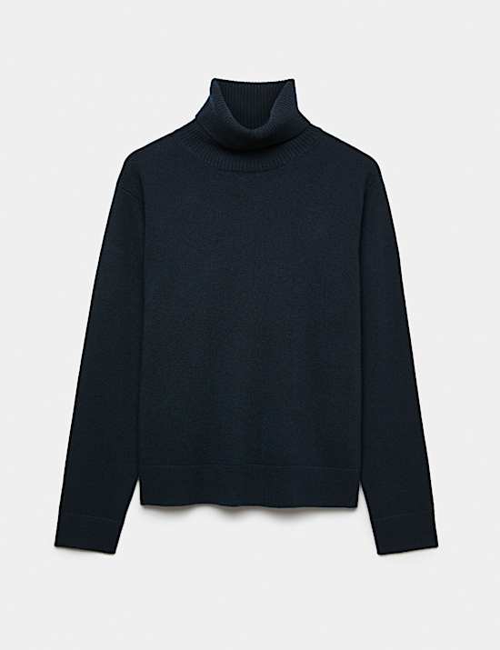 Pure Cashmere Roll Neck Jumper