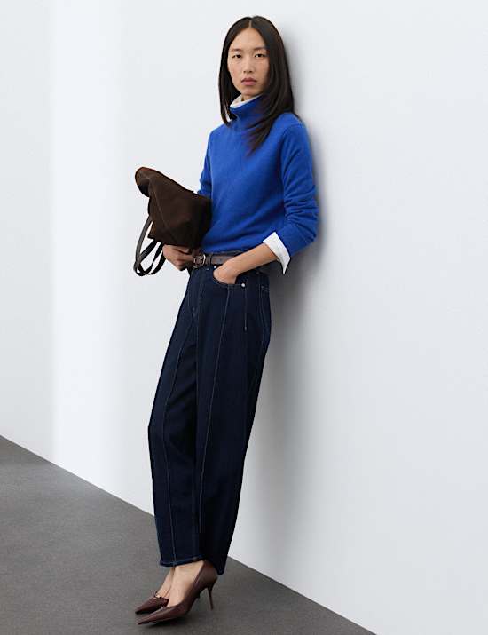Pure Cashmere Roll Neck Jumper