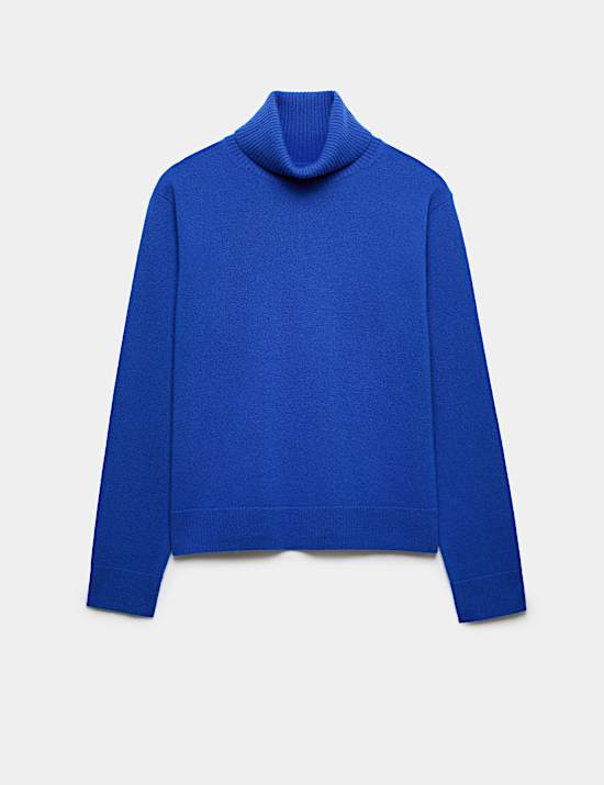 Pure Cashmere Roll Neck Jumper
