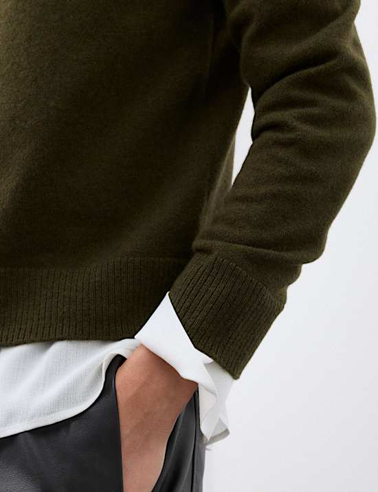 Pure Cashmere Roll Neck Jumper