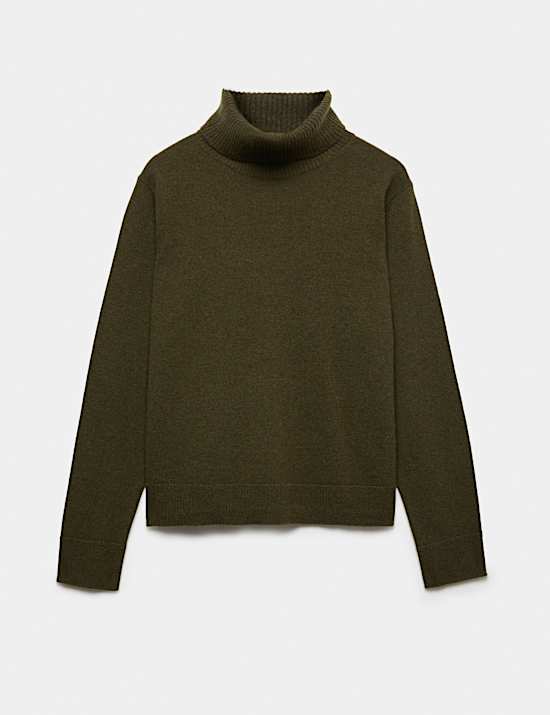 Pure Cashmere Roll Neck Jumper
