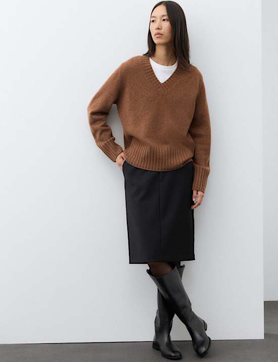 Pure Cashmere V Neck Relaxed Fit Jumper