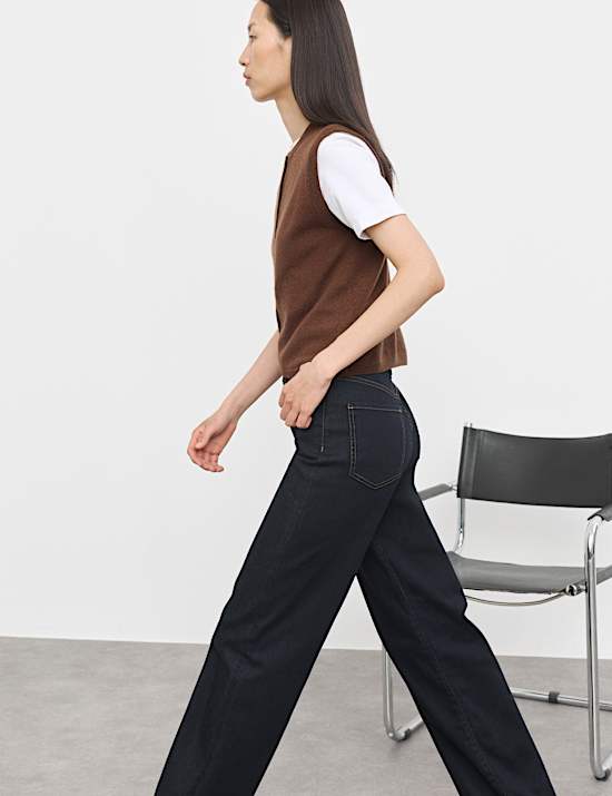 Pure Cashmere Button Through Knitted Waistcoat