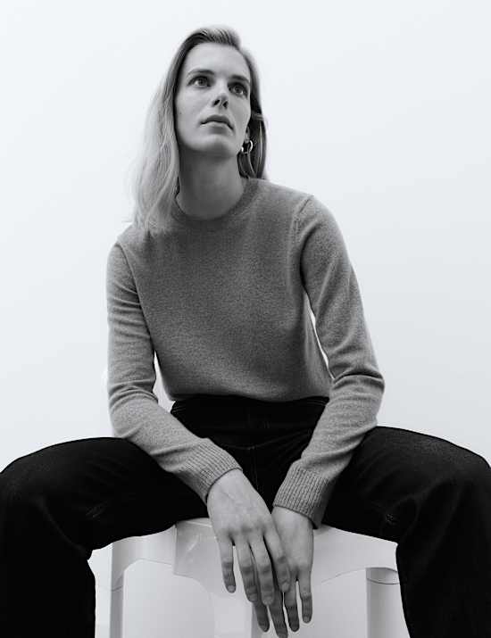 Pullover aus reinem Kaschmir mit Rundhalsausschnitt